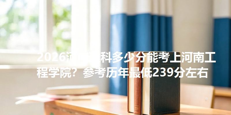 2026河南理科多少分能考上河南工程学院?参考历年最低239分左右