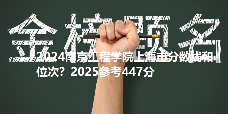 2024南京工程学院上海市分数线和位次？2025参考447分