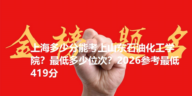 上海多少分能考上山东石油化工学院？最低多少位次？2026参考最低419分
