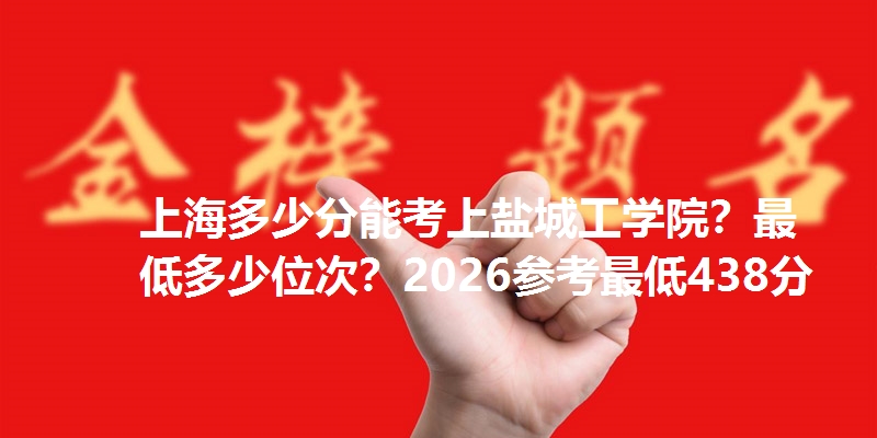 上海多少分能考上盐城工学院？最低多少位次？2026参考最低438分