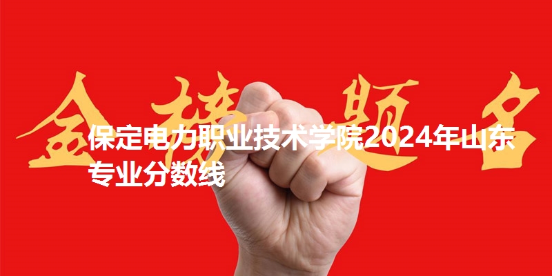 保定电力职业技术学院2024年山东专业分数线