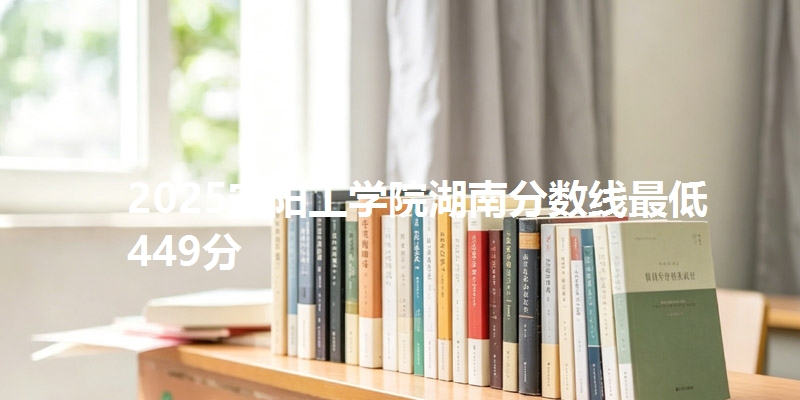 2025安阳工学院湖南分数线最低449分