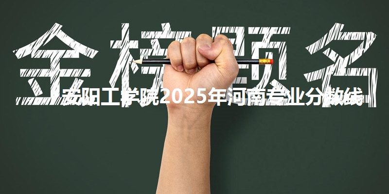 安阳工学院2025年河南专业分数线