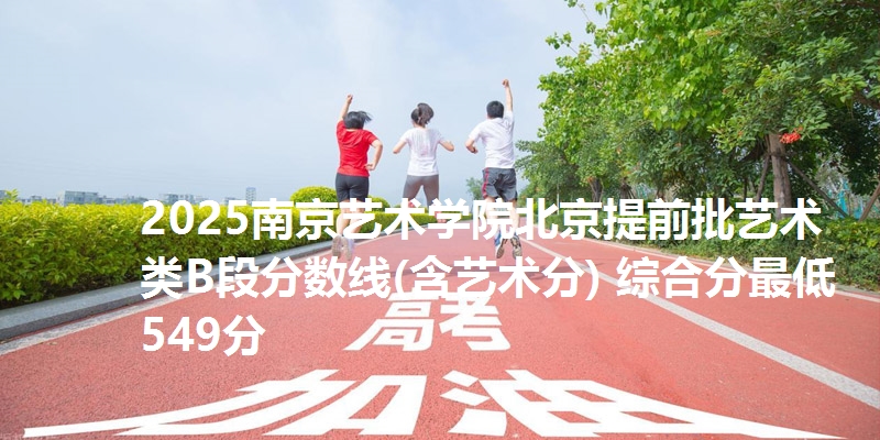 2025南京艺术学院北京提前批艺术类B段分数线(含艺术分) 综合分最低549分