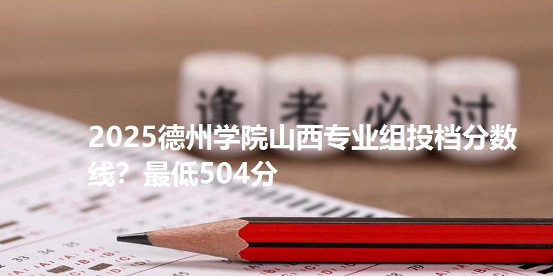 2025德州学院山西专业组投档分数线？最低504分