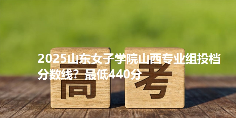 2025山东女子学院山西专业组投档分数线？最低440分