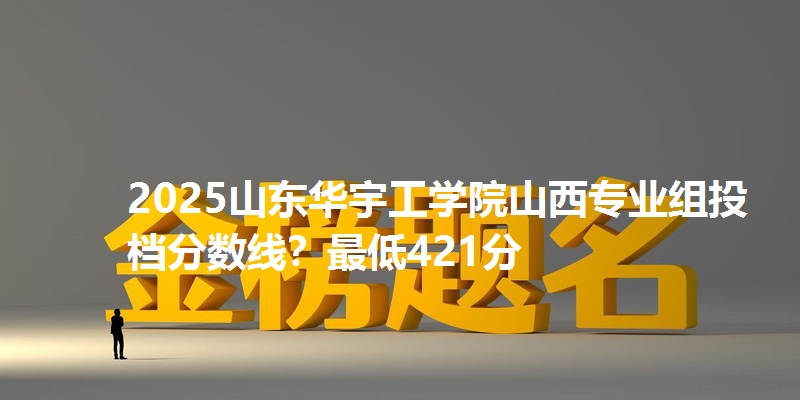 2025山东华宇工学院山西专业组投档分数线？最低421分