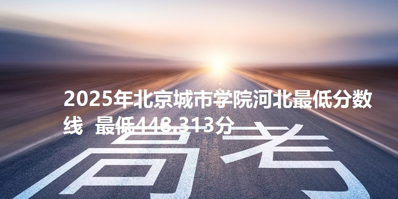 2025年北京城市学院河北最低分数线  最低448.313分