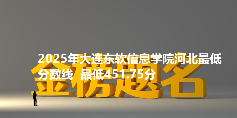 2025年大连东软信息学院河北最低分数线  最低451.75分