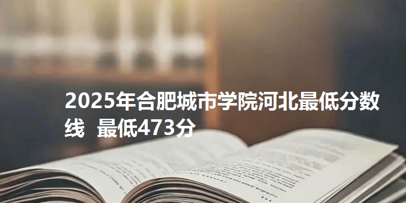 2025年合肥城市学院河北最低分数线  最低473分