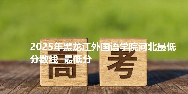 2025年黑龙江外国语学院河北最低分数线  最低分