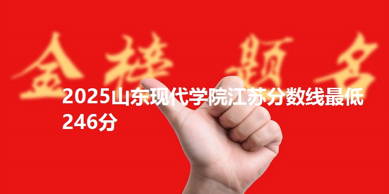 2025山东现代学院江苏分数线最低246分