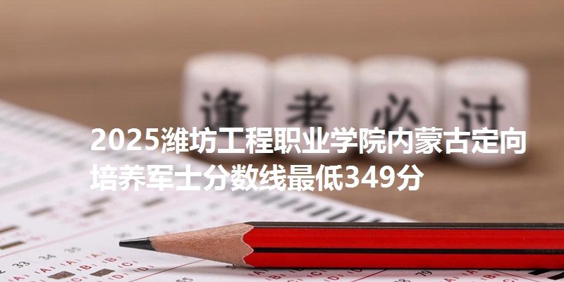 2025潍坊工程职业学院内蒙古定向培养军士分数线最低349分