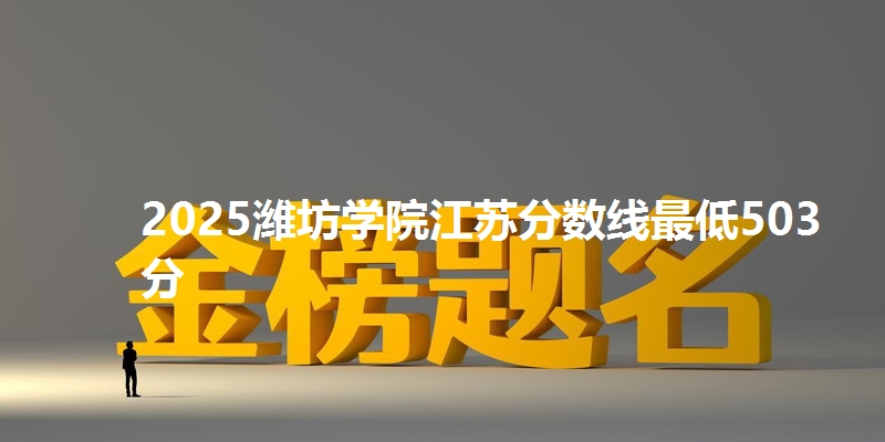 2025潍坊学院江苏分数线最低503分