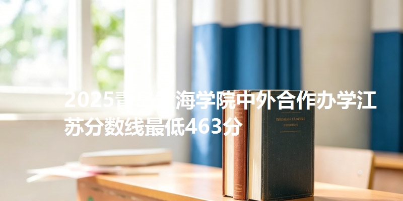 2025青岛黄海学院中外合作办学江苏分数线最低463分