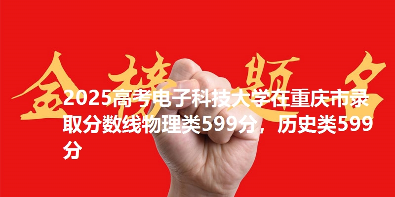 2025高考电子科技大学在重庆市录取分数线物理类599分，历史类599分