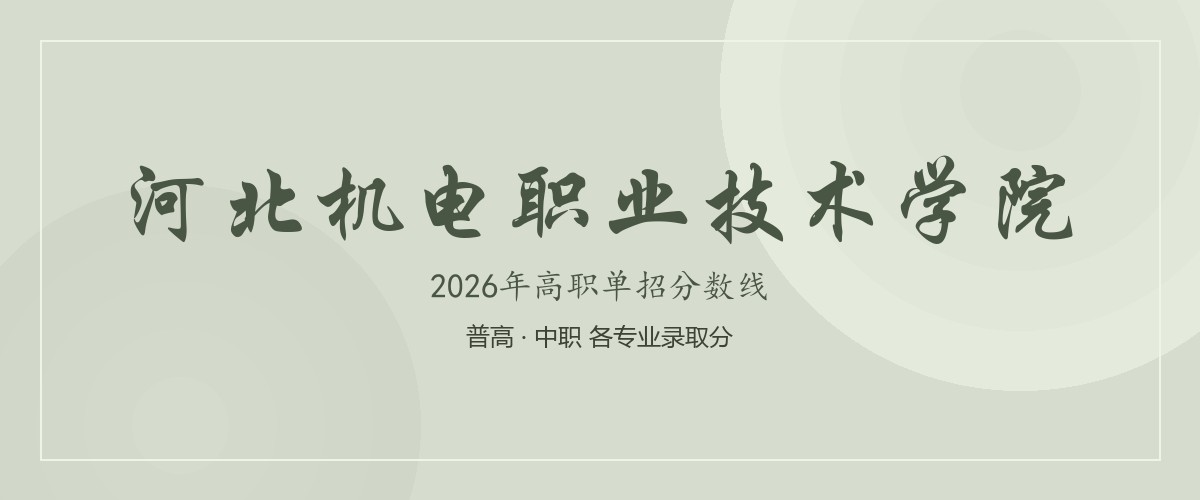 河北机电职业技术学院(中外合作办学)2026单招分数线