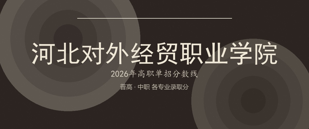 河北对外经贸职业学院2026单招分数线