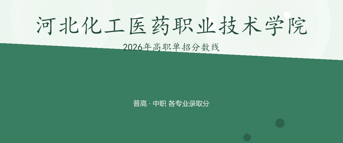 河北化工医药职业技术学院(中外合作办学)2026单招分数线